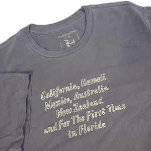 Outerknown Bruce Brown Films Hallow Days Traveler T-Shirt Mens L Purple Surf New